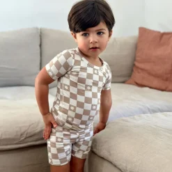 Summer Lounge Set, Tan Sun Checkerboard