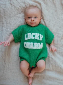 Sweater Romper, Lucky Charm Green