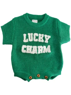 Sweater Romper, Lucky Charm Green