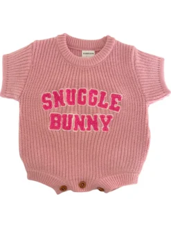 Sweater Romper, Snuggle Bunny Pink