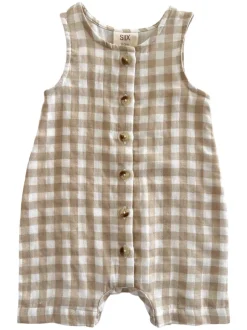 Tan Gingham / Organic Bay Shortie