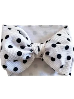 The BIG Bow, White/Black Dot
