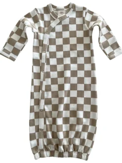 Tiramisu Checkerboard / Organic Gown