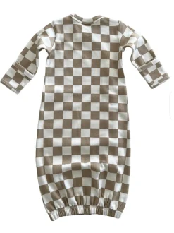 Tiramisu Checkerboard / Organic Gown