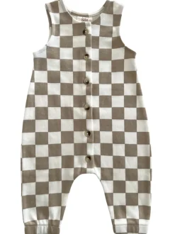 Tiramisu Checkerboard / Organic Bay Jumpsuit