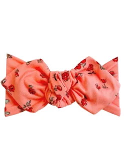 Top Knot Headband, Coral Floral
