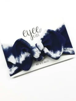 Top Knot Headband, Indigo Tie Dye