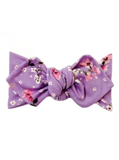 Top Knot Headband, Lavender Floral