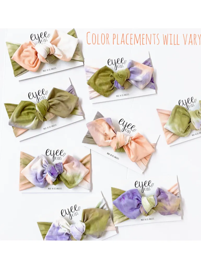 Top Knot Headband, Lilac Pine Tie Dye