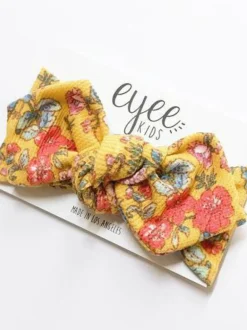 Top Knot Headband, Vintage Mustard Garden