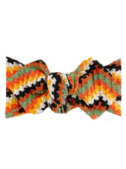 Top Knot Headband, Waffle Autumn Aztec