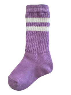 Tube Socks, Amethyst Stripe