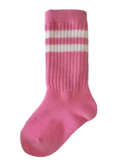 Tube Socks, Carnation Stripe