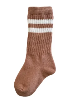 Tube Socks, Mocha Stripe