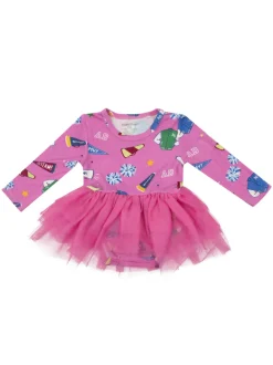 Twirly Long Sleeve Tutu Dress, Varsity Cheer