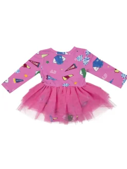 Twirly Long Sleeve Tutu Dress, Varsity Cheer