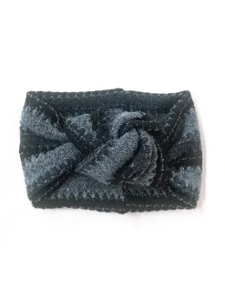 Twist Knot Headband, Blue Metallic Ombre