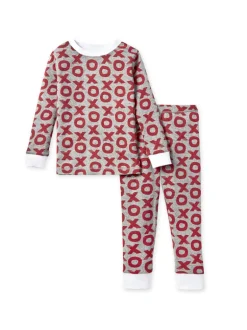 Valentine's Day Organic 2-Piece Pajama Set, X's and O's