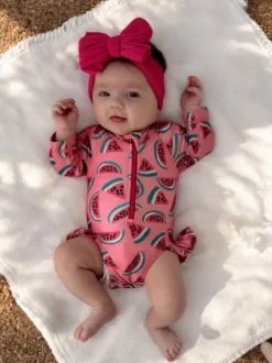 Watermelon / Skipper Rashguard Swimsuit / UPF 50+