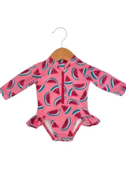 Watermelon / Skipper Rashguard Swimsuit / UPF 50+