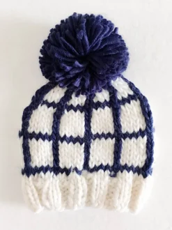 Windowpane Hat, Navy