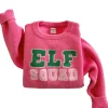 Women's Knit Sweater, Elf Squad Bubblegum