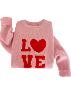 Women's Knit Sweater, LOVE